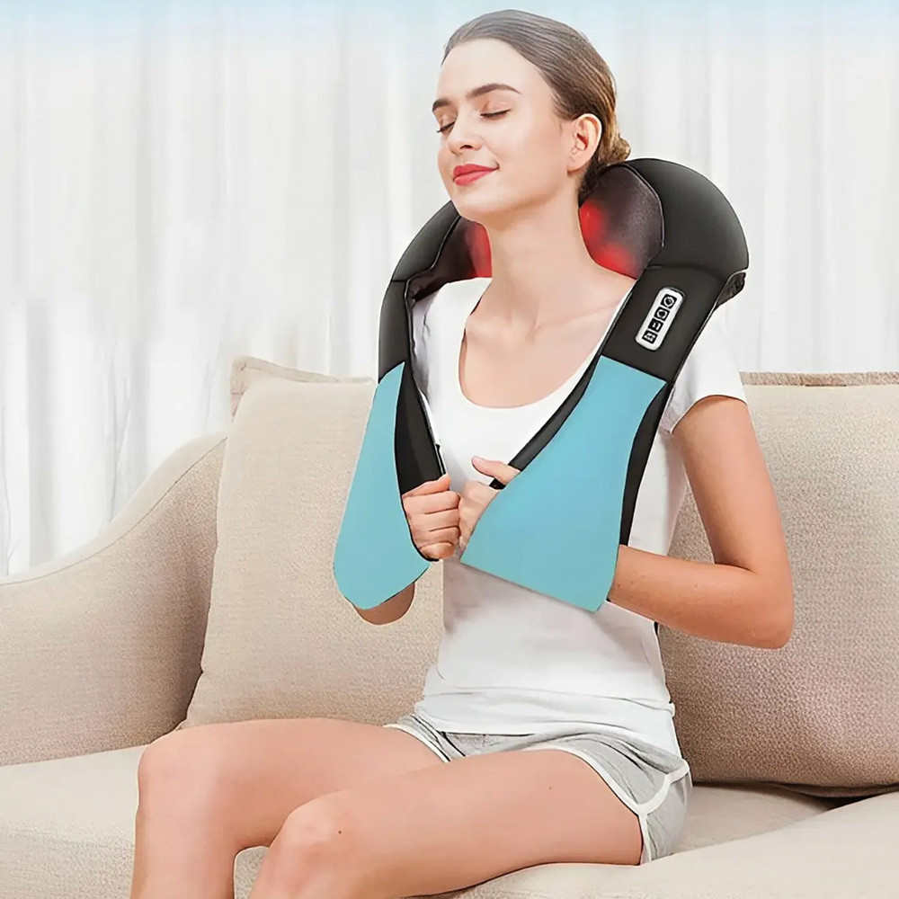 Роликовый массажер для спины и шеи с подогревом,от сети,Massage Shawl SBR Киев - изображение 8