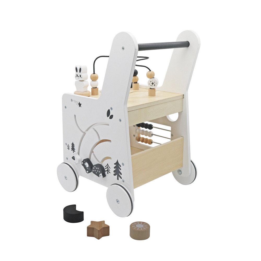 Детская деревянная учебная коляска ходунки AVKO E248 (40008248) для детей Киев - изображение 3