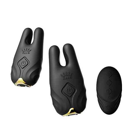 Смарт-вибратор для груди Zalo - Nave Obsidian Black, пульт ДУ, работа через приложение Sex Aura Киев
