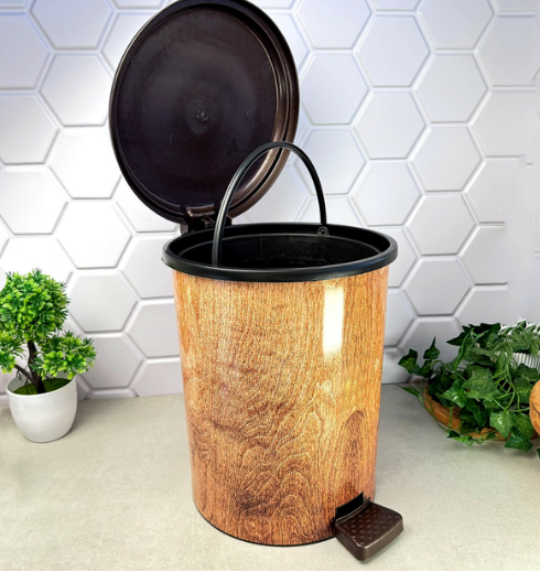 Відро для сміття 11л з педаллю пластик з малюнком Дерево нове ELIF Житомир - фото 6