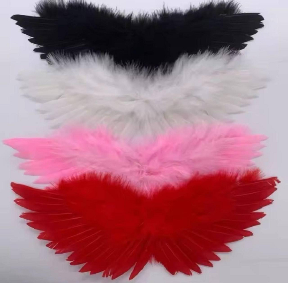 Крила янгола білі з пір'я для ляльок (21*9 см). Аксесуари для іграшок. Колір білий Київ - фото 1