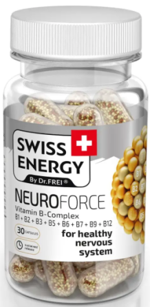 Вітаміни групи В Swiss Energy NEUROFORCE Vitamin B-Complex 30 капс Київ