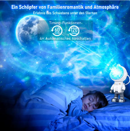 Вітринний зразок Проєктор галактики Space Buddy Astronaut, зоряне небо, LED нічник, проєкція 360°, пульт ДК Київ