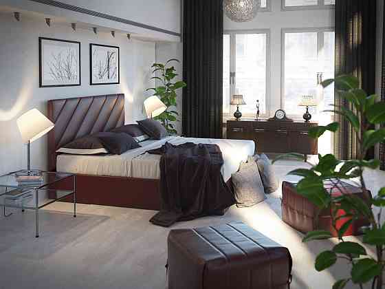 Ліжко SherridanDesign з підйомним механізмом каркас метал 180x200 бордовий Київ