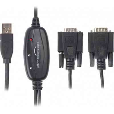 Переходник USB 2.0 to 2хCOM (9+25pin) 1.4m Viewcon (VE591) Винница