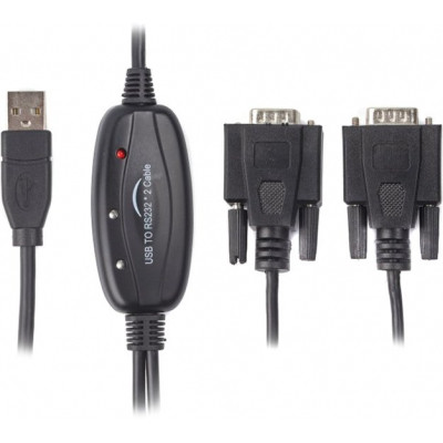 Переходник USB 2.0 to 2хCOM (9+25pin) 1.4m Viewcon (VE591) Винница - изображение 1