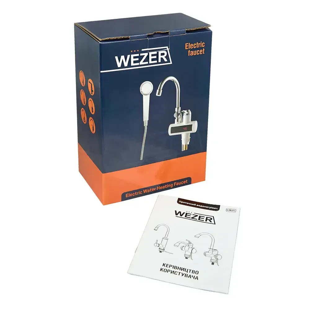 Проточный кран водонагреватель WEZER SDR-B15ST с лейкой Киев - изображение 4