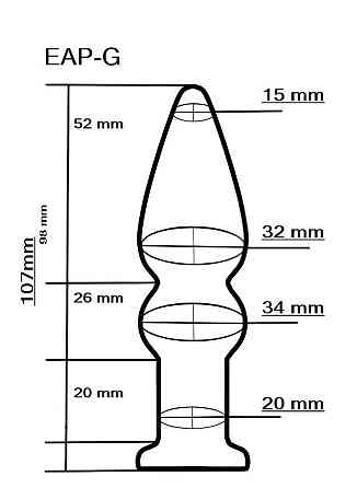 Анальная пробка EGZO EAP-G стеклянная прозрачная малая с ограничителем Sex Aura Киев