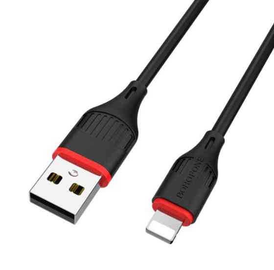 Кабель Lightning Hoco Borofone 1м Black Київ