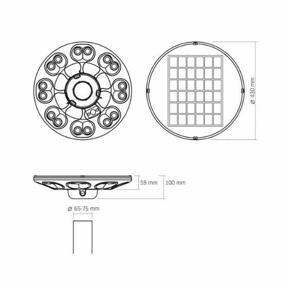 LED Ліхтар парковий автономний сенсорний IP54 1400Lm 5000+3000К VL-GLSO-1254-S Videx Житомир - фото 9