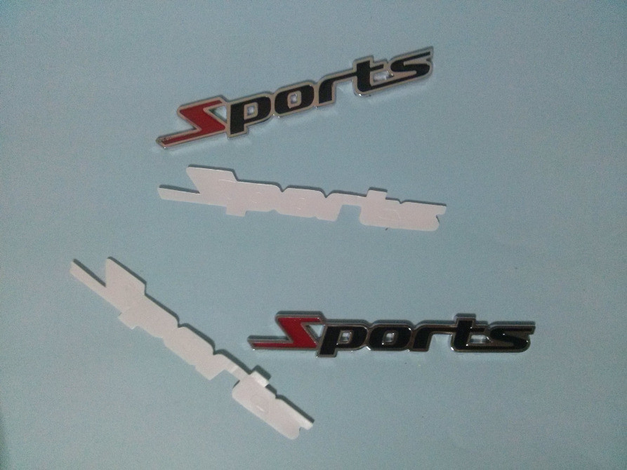 Наклейка Металева Sports Тюнінг авто не іржавий Київ - фото 5