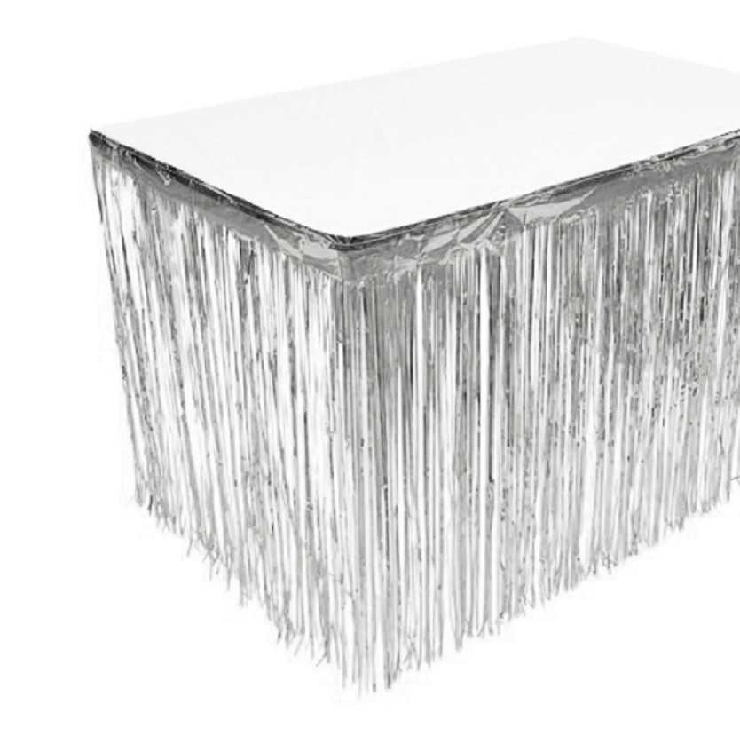 Дождик широкий на стену и стол 74 см на 274 см серебристый Киев - изображение 1