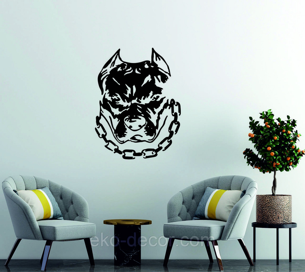 Декоративное настенное Панно «Питбуль», Декор на стену Киев - изображение 3