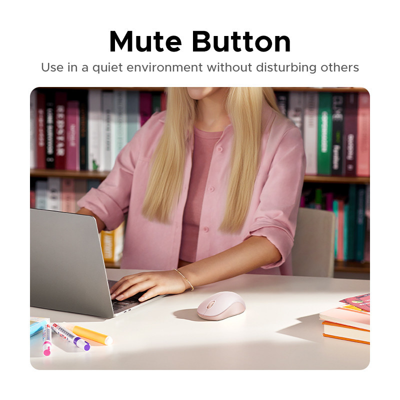 Компьютерная мышь беспроводная UGREEN M331 Multi-mode Wireless Mouse Purple Одесса - изображение 17