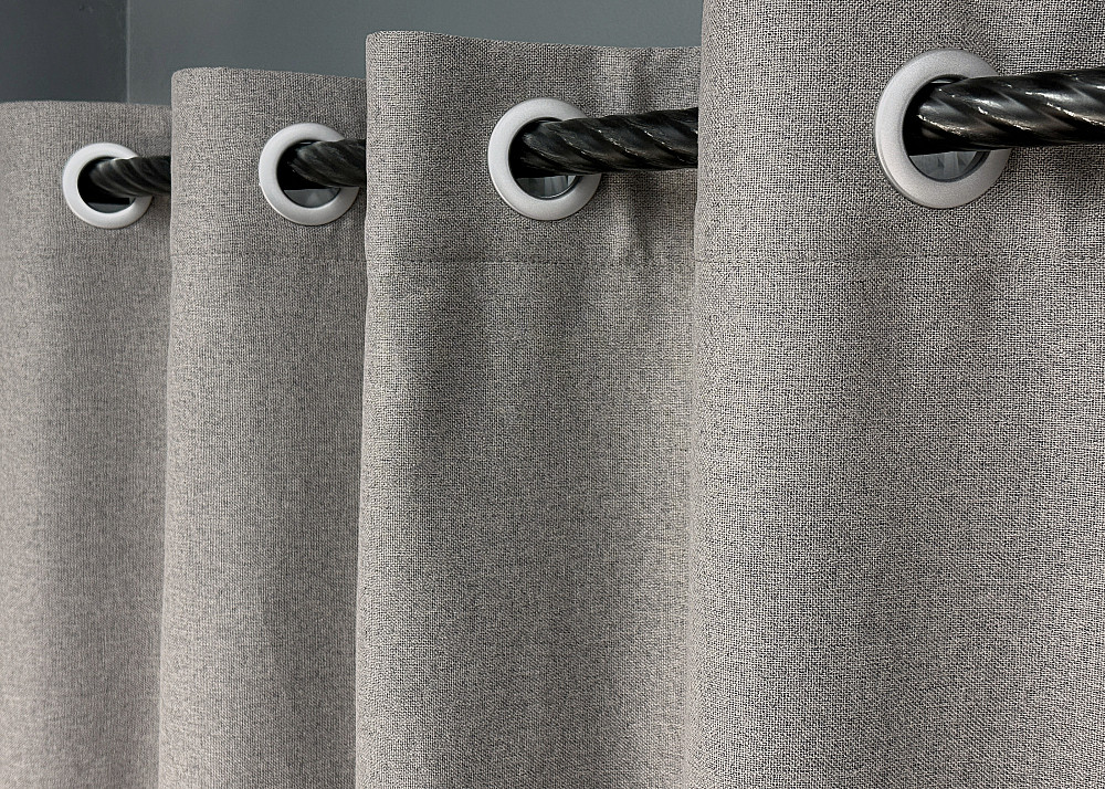 Комплект штор на люверсах VR-Textil Блэкаут двусторонний ASHEN NIGHT № 1848ш Кофейно-серый 150х270 см 2 шт (37-0289) Киев - изображение 6