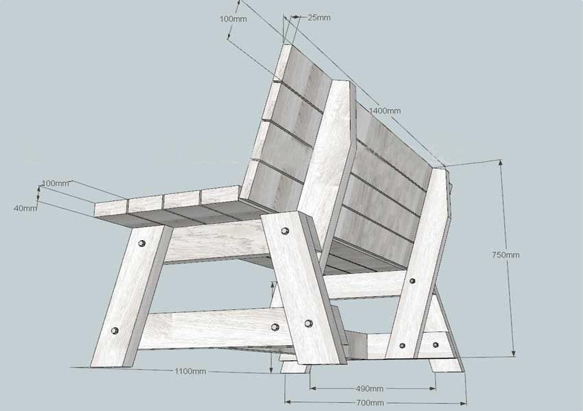 Садовая скамейка 
