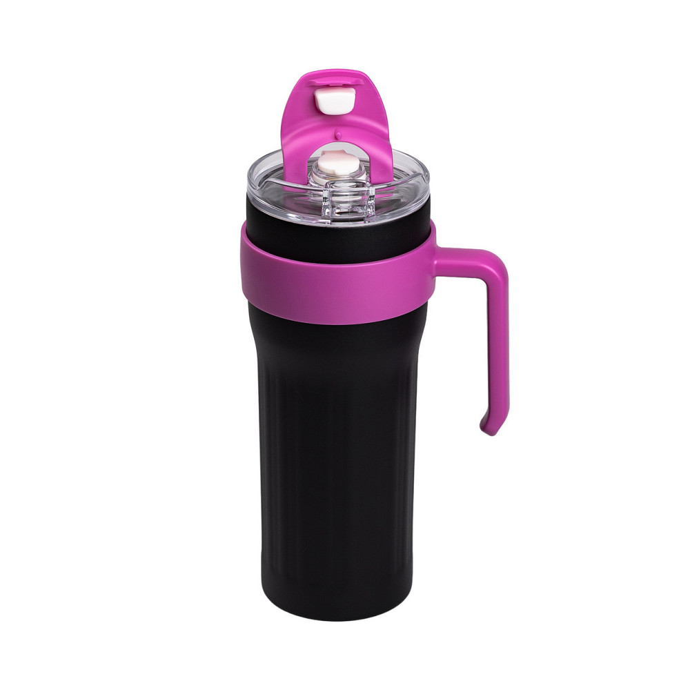 Термокружка Big Mac 1,2 л с трубочкой черная HP-14-24B Киев - изображение 4