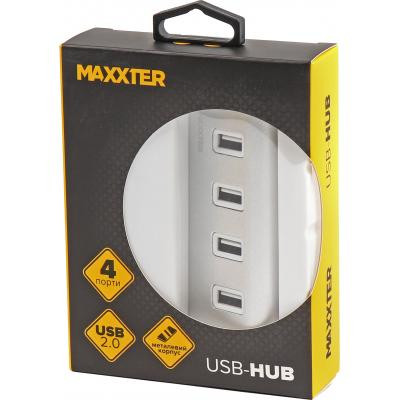 Концентратор Maxxter USB 2.0 Type-A 4 ports silver (HU2A-4P-01) Вінниця - фото 4