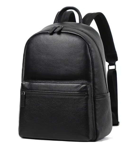 Мужской рюкзак Tiding Bag (28 х 40 х 15 см) из натуральной кожи для ноутбука Черный Винница - изображение 1
