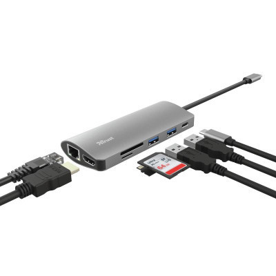 Концентратор Trust DALYX 7-IN-1 USB-C ALUMINIUM (23775_TRUST) Вінниця - фото 12