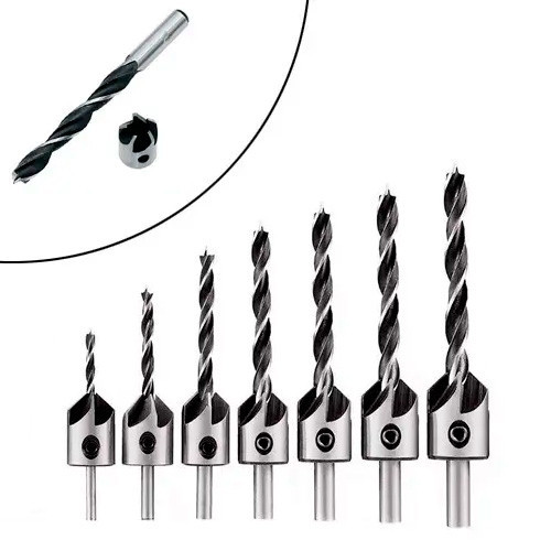 Набор сверл с зенковкой 7 шт для дерева и металла Киев - изображение 2