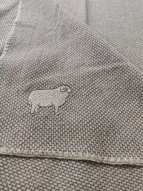 Лижник - одеяло 160×205 см из полушерсти с вышивкой, 60% шерсть / 40% хлопок Киев - изображение 2