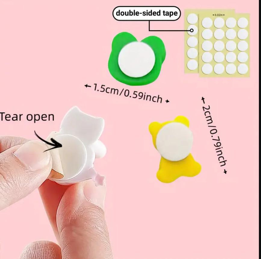 3D дитячі силіконові наклейки для термосів, мобільних телефонів, набір 20 шт. з мультяшними тваринам Київ - фото 3