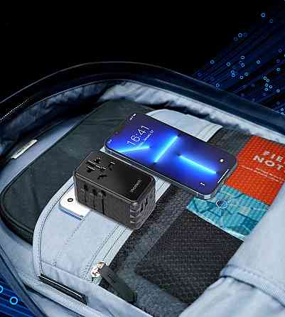 Зарядний пристрій 4xUSB 100W PD (2хUSB-C+2хUSB-A) сharger diamond model чорний Choetech Винница