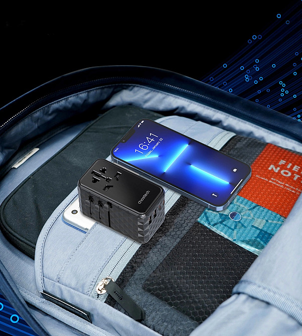 Зарядний пристрій 4xUSB 100W PD (2хUSB-C+2хUSB-A) сharger diamond model чорний Choetech Винница - изображение 4