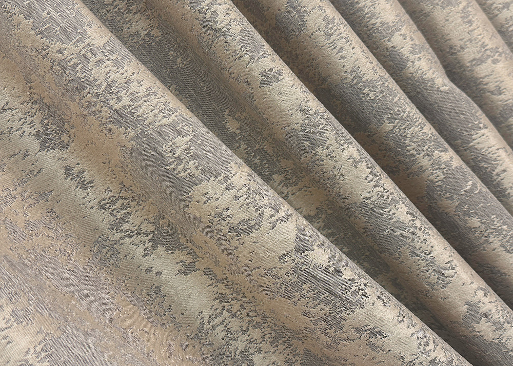 Комплект штор VR-Textil Жакард Мармур 150х270 2шт і Тюль 600х270 1144ш-1400т Кавово-сірий з білим 71-117/5 Київ - фото 5