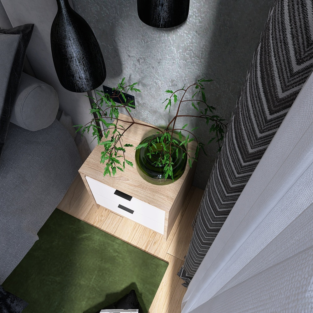 Тумба приліжкова Еверест Сіті-450 45,2х38х44,2 см Дуб сонома/Білий (DTM-071090) Львів - фото 4