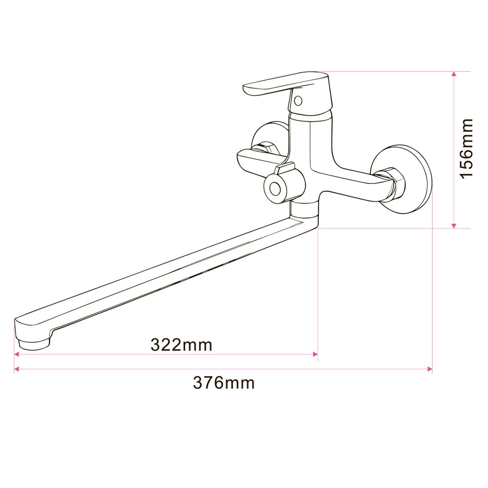 Смеситель для ванны Globus Lux Laguna GLA-0208N (000032043) Киев - изображение 2