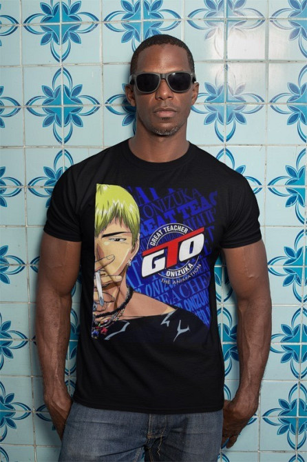 Футболка з аніме принтом Греат Теакхер Онізука Еікікхі оверсайз (S/M/L) Чорний AnimeJ0087 Дніпро - фото 3