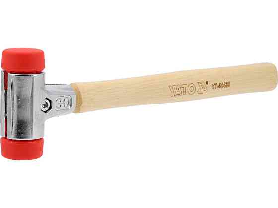 Молоток по бруківці YATO обух з високопружного ПЕ m= 522 г Ø= 30 мм, дерев'яна ручка, заг l= 300 мм Одеса