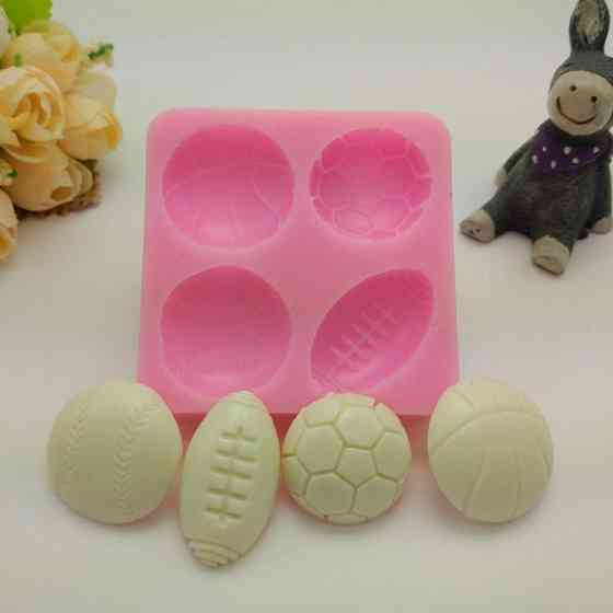 Молд силіконовий М`ячі 58 на 58 мм рожевий Київ