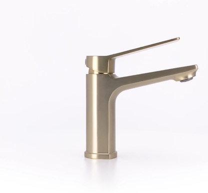 Смеситель для умывальника Mixxus Wilson 001 Brushed Gold (Цвет матовое золото) (MI7128) Черновцы - изображение 2