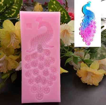 Молд силиконовый Павлин 125 на 54 мм розовый Киев