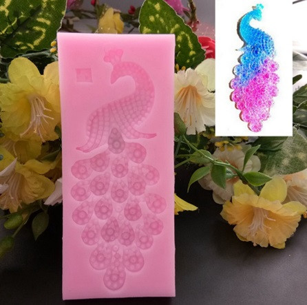 Молд силіконовий Павич 125 на 54 мм рожевий Київ - фото 3