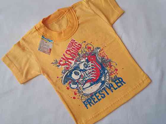 Футболка детская для мальчика 81-87 см желтый Киев