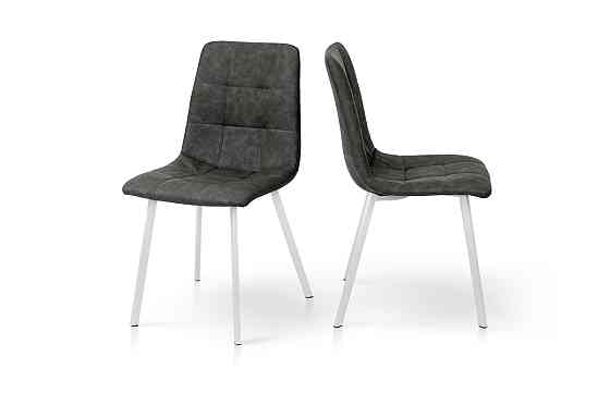 Стілець Чілі (квадрат) білий/ сіра стальRU-07 Киев