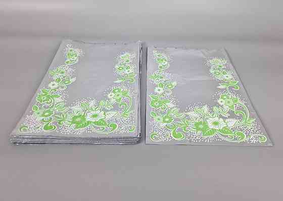 Пакет с рисунком для упаковки подарков   (25*40) №427 (2) фольгированный (ажурный) 