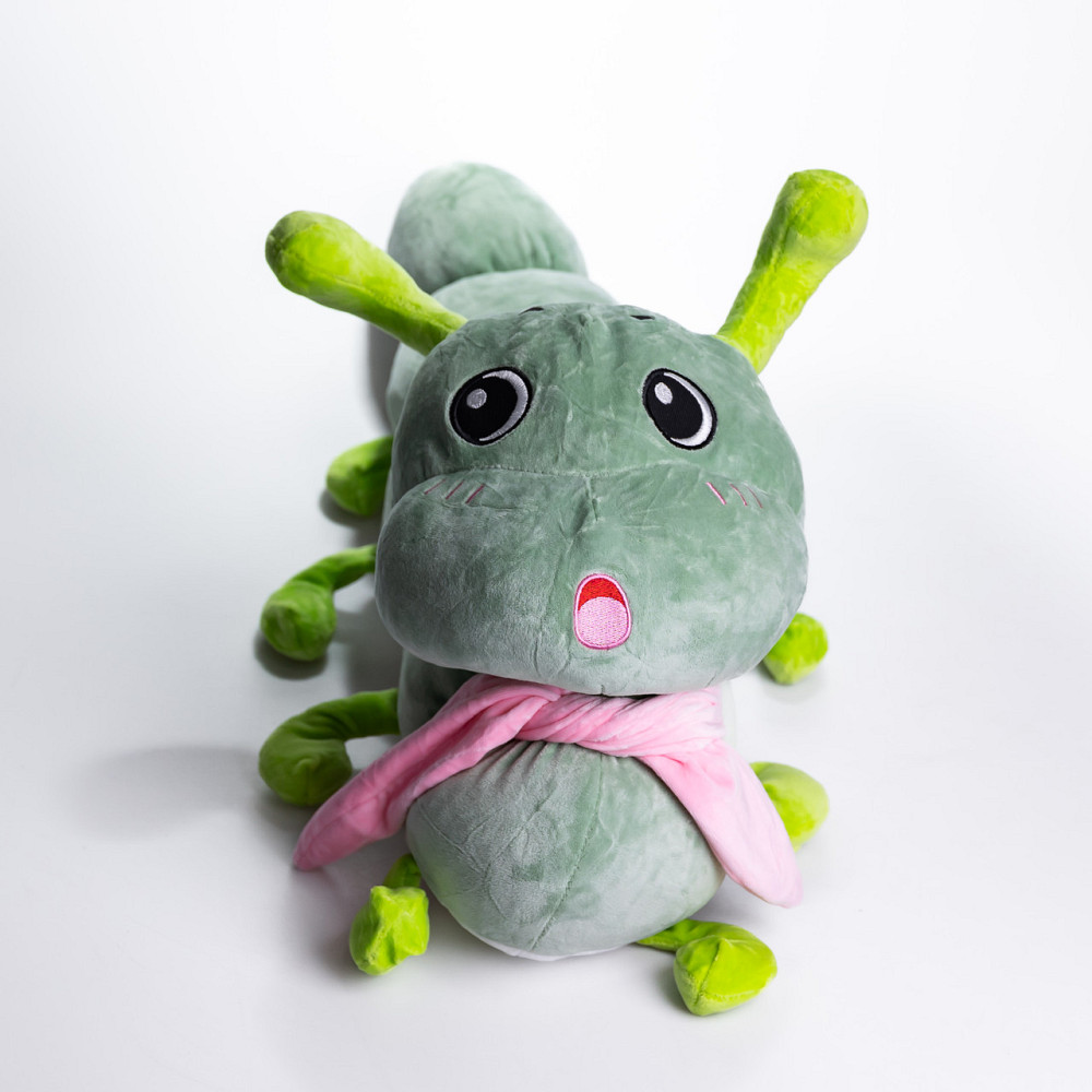 М'яка іграшка-подушка з пледом Гусениця 110×170 (см) плюшевий дитячий плед 3в1 Зелений 7127-GR Коломыя - изображение 6