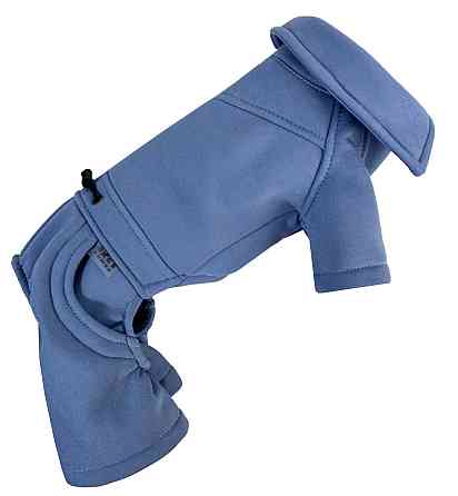 Теплий костюм для собак на флісі трьохнитка на блискавці Dogs Bomba Party штани Кльош блакитний Одеса