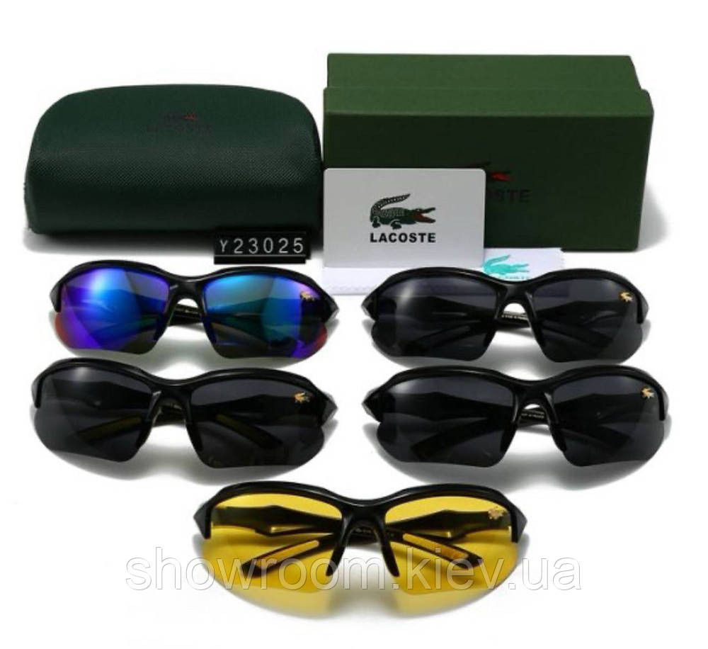 Чоловічі сонцезахисні спортивні окуляри Lacoste (23025) Київ - фото 4