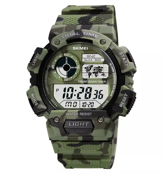 Чоловічий спортивний годинник Skmei 1723 (Камуфляж) Київ - фото 1