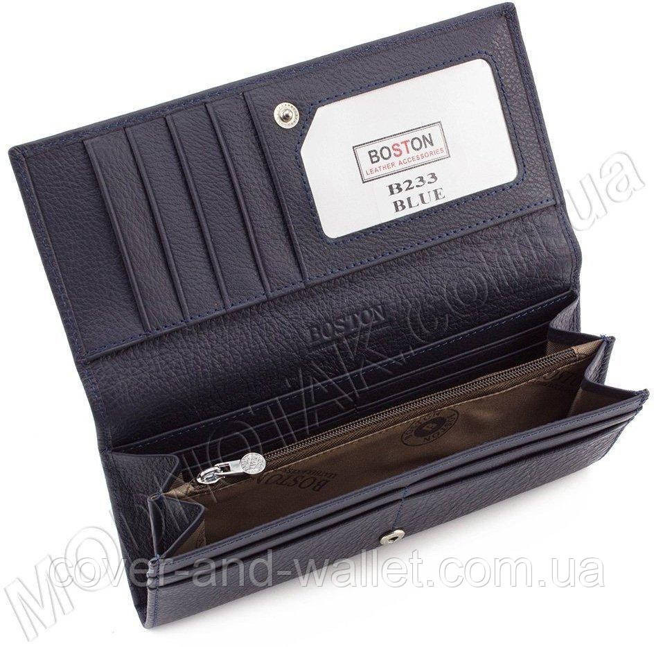 Женский кожаный кошелек на много карточек фиолетого цвета Boston B233 Киев - изображение 2