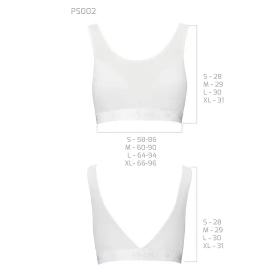 Топ з прозорою вставкою Passion PS002 TOP XL, white Львів