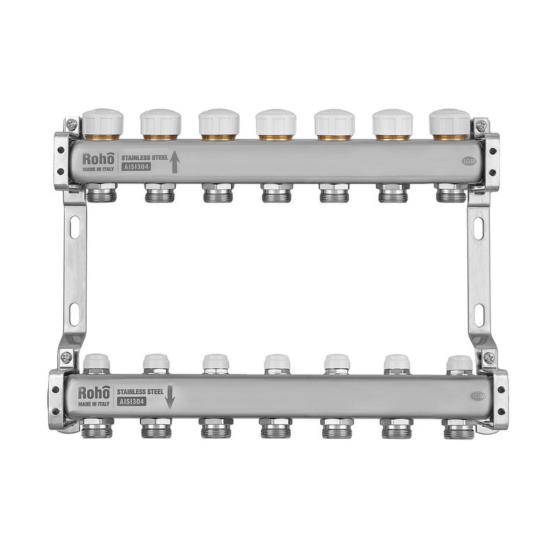 Коллектор с термостатическими и запорными клапанами Roho R805-07M - 1