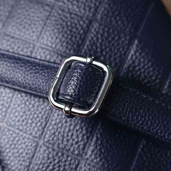 Надійна сумка для жінок на три відділення з натуральної шкіри Vintage 22806 Синій Київ