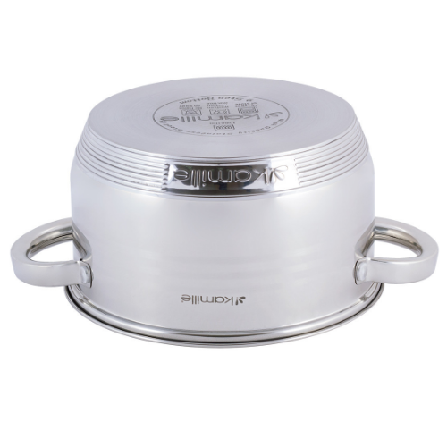 Каструля нержавіюча сталь 3л з кришкою порожнисті ручки 4912 KAMILLE Житомир - фото 6